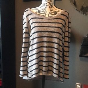 Grey & Black Striped Sweater